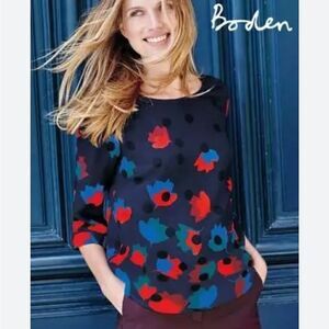 Boden Flower Wide Sleeve Blouse